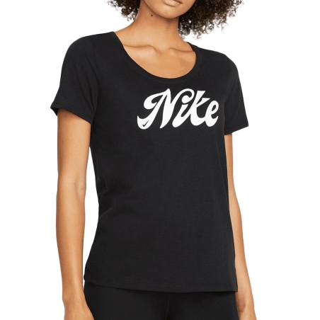 T-shirt Noir Femme Nike Script