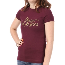 T-shirt BordeauxFemme Guess Gold