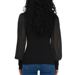 T-Shirt Manches Longues Noir Femme Only Jasmine