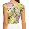 Top Vert/Violet à fleurs Femme Morgan Dlila