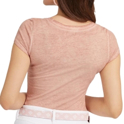 T-shirt Rose Clair Femme Guess Script