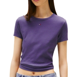 T-shirt Violet Femme Tommy Hilfiger Slim