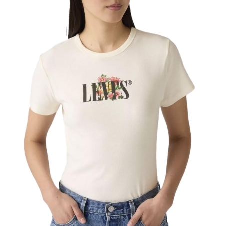 T-Shirt Blanc Femme Levi's Graphic Rickie