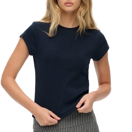 T-shirt Marine Femme Superdry Athletic Essential