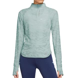T-shirt Manches Longues Vert Femme Nike Midlayer