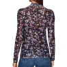 T-Shirt Manches Longues Noir/Bleu Femme Vila Volettis