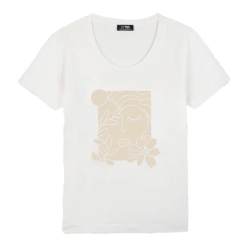 T-shirt Blanc Femme TBS OSIATTEE