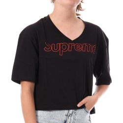 T-shirt Noir Crop Femme Supreme Grip Ranaka