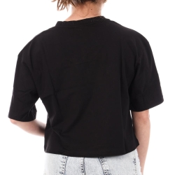 T-shirt Noir Crop Femme Supreme Grip Ranaka