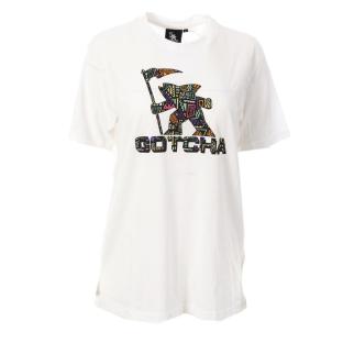 T-shirt Blanc/Multicouleurs Femme Gotcha Fishman