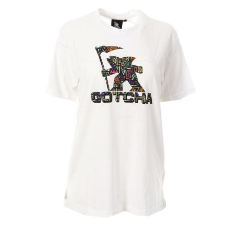 T-shirt Blanc/Multicouleurs Femme Gotcha Fishman