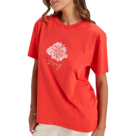 T-Shirt Rouge Femme Roxy Hangloose