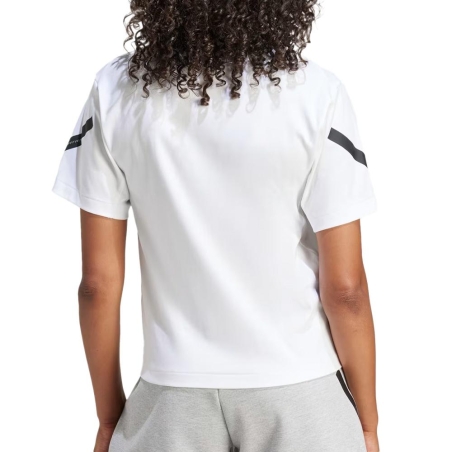 T-Shirt Blanc Femme Adidas JE7857