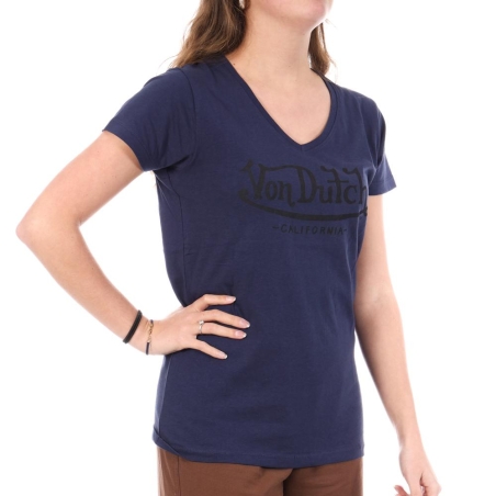 T-Shirt Marine Femme Von Dutch LLI