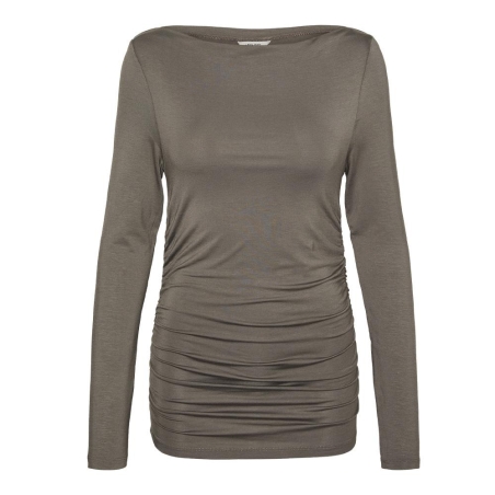 T-Shirt Taupe Femme Vero Moda Saanvi