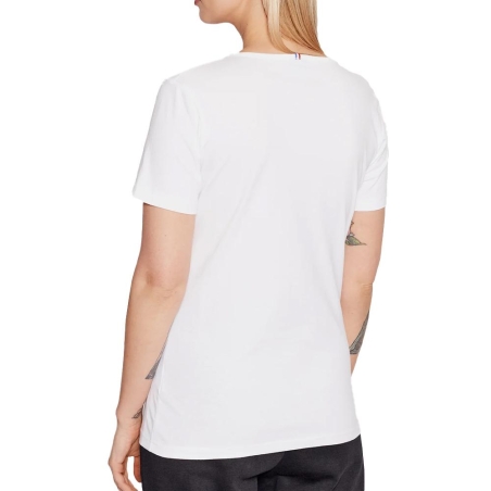 T-shirt Blanc Femme Le Coq Sportif Ess Tee Ss Col