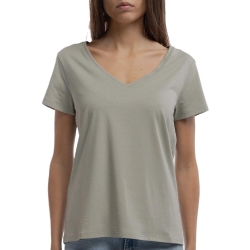 T-shirt Kaki Clair Femme Teddy Smith Mia