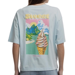 T-shirt Bleu Femme Teddy Smith Icy