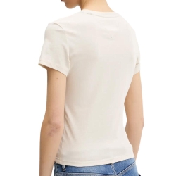 T-shirt Beige/Noir Femme Tommy Hilfiger Essential