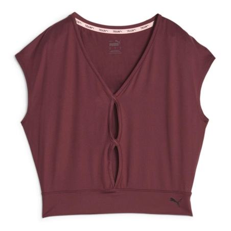T-shirt Bordeaux Femme Puma Stud Yog