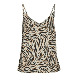 Débardeur Zèbre Noir/Beige Femme Vero Moda Eassy