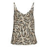 Débardeur Zèbre Noir/Beige Femme Vero Moda Eassy