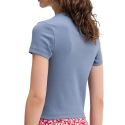 T-Shirt Bleu Foncé Femme Tommy Hilfiger Script