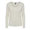 T-Shirt Manches Longues Blanc/Doré Femme Pieces Billo