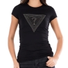 T-shirt Noir Femme Guess Maze