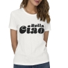 T-shirt Ecru/Noir Femme JDY 15311702