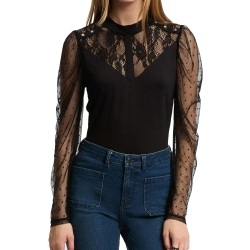 T-Shirt Manches Longues Noir Femme Morgan TSAGE