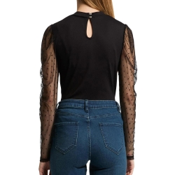 T-Shirt Manches Longues Noir Femme Morgan TSAGE