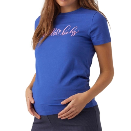T-shirt Bleu Femme Mamalicious Somya