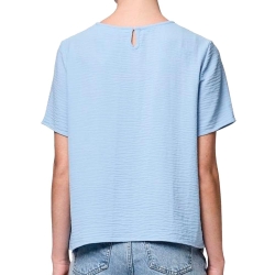 T-Shirt Bleu Femme Pieces Pcanna