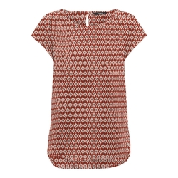 Top Rouge imprimé Femme Only Nova