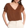 T-Shirt Marron/Doré Femme Morgan MRING