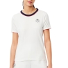 T-shirt Blanc Femme Lacoste Ultra Dry Heritage Badge