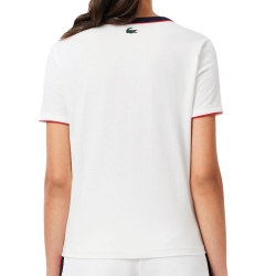 T-shirt Blanc Femme Lacoste Ultra Dry Heritage Badge