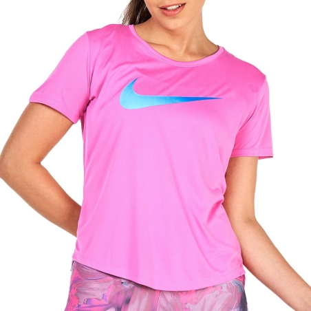 T-shirt Rose Femme Nike One Df Swsh