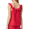 Top Rouge Femme Pieces Astina