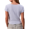T-Shirt Mauve Femme Calvin Klein Label 2x2