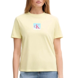 T-shirt Jaune Femme Calvin Klein Jeans Ss Classic