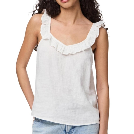 Top Blanc Femme Pieces Astina