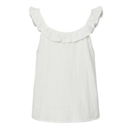 Top Blanc Femme Pieces Astina