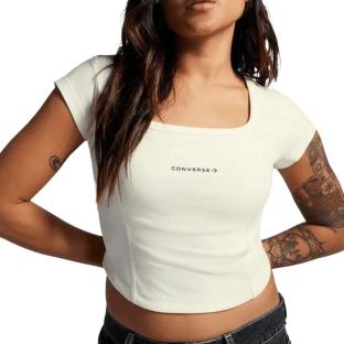 T-Shirt Blanc Femme Converse Corset