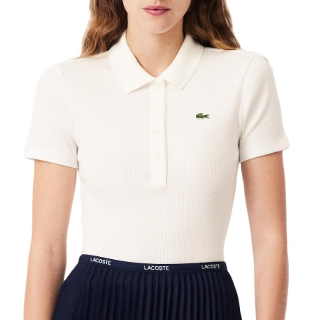 Polo Blanc Femme Lacoste DF5377