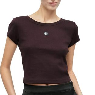 T-Shirt Marron Femme Calvin Klein Label 2x2