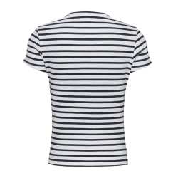 T-shirt Marinière Blanc Femme Tommy Jeans Slim Essential