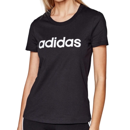 T-shirt Noir Femme Adidas Lin