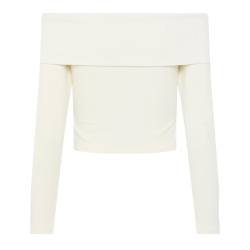 T-Shirt Manches Longues Blanc Femme Pieces Lenda